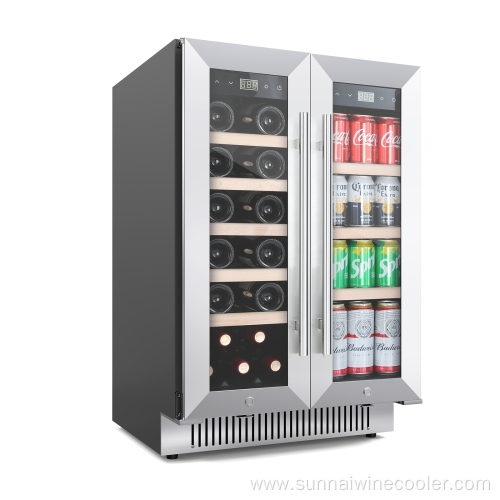 Wine and Beverage Coolers Compressor Glass Door Refrigerator